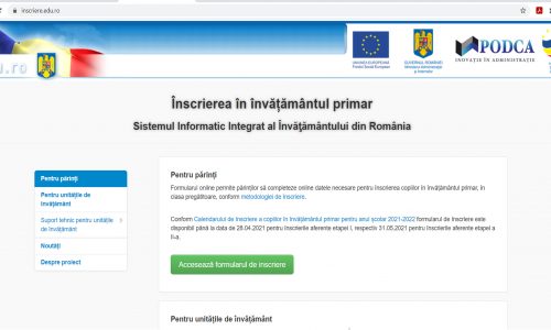 Ministerul Educației a publicat modelul de cerere pentru înscrierea în clasa pregătitoare
